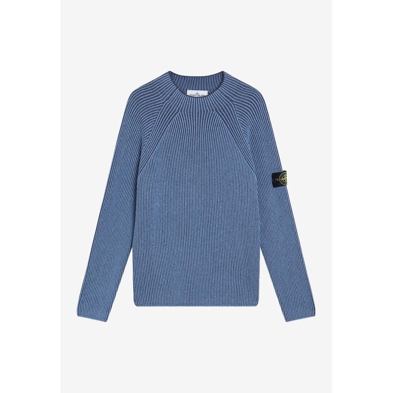 Ribbed Knit Wool Sweater