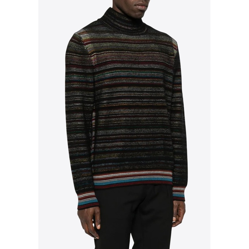 Signature Stripe Turtleneck Sweater