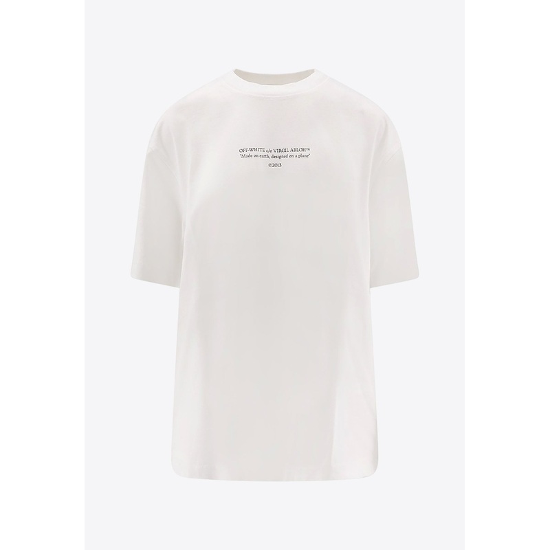 Slogan Print Crewneck T-shirt