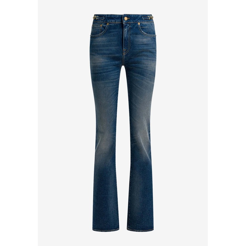 Washed Boot-Cut Jeans
