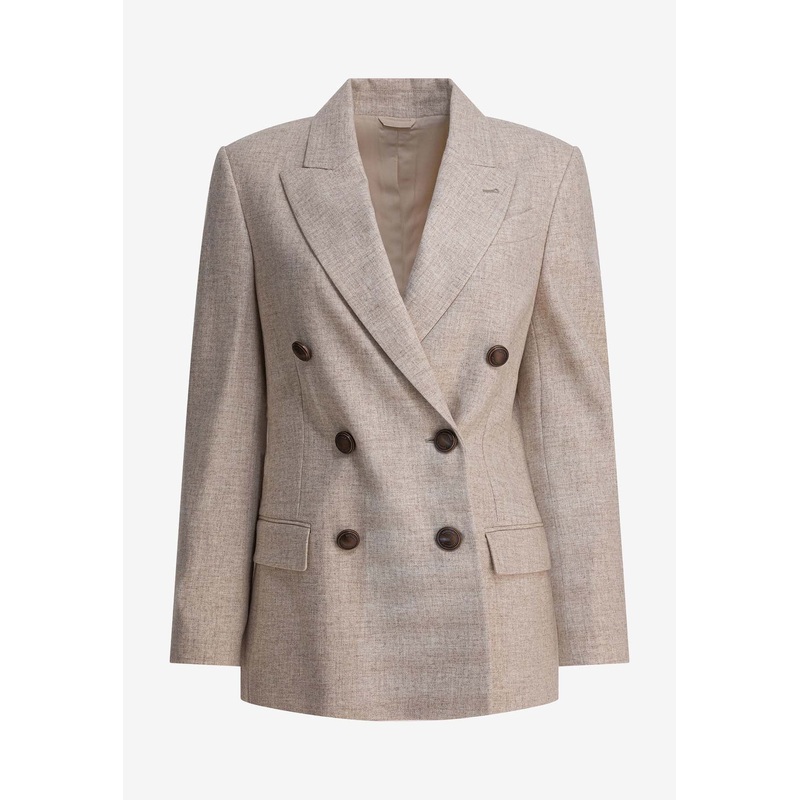 Wool and Cashmere Double-Breasted Blazer