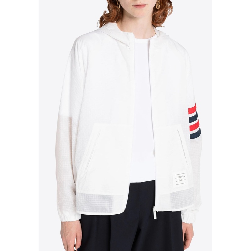 4-bar Stripes Zip-Up Hoodie