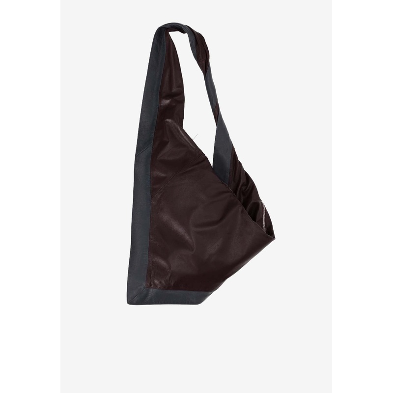 Bandana-Shaped Leather Shoulder Bag