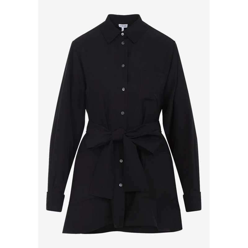 Belted Long-Sleeved Shirt
