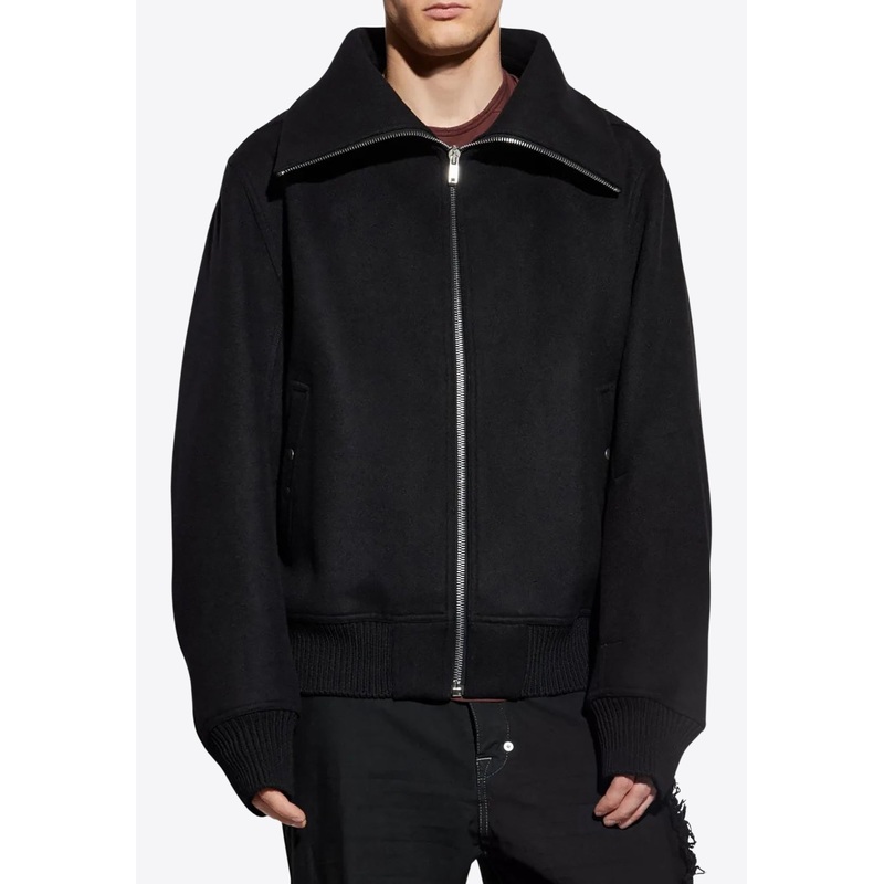 Blixa Dracucollar Zip-Up Wool Jacket