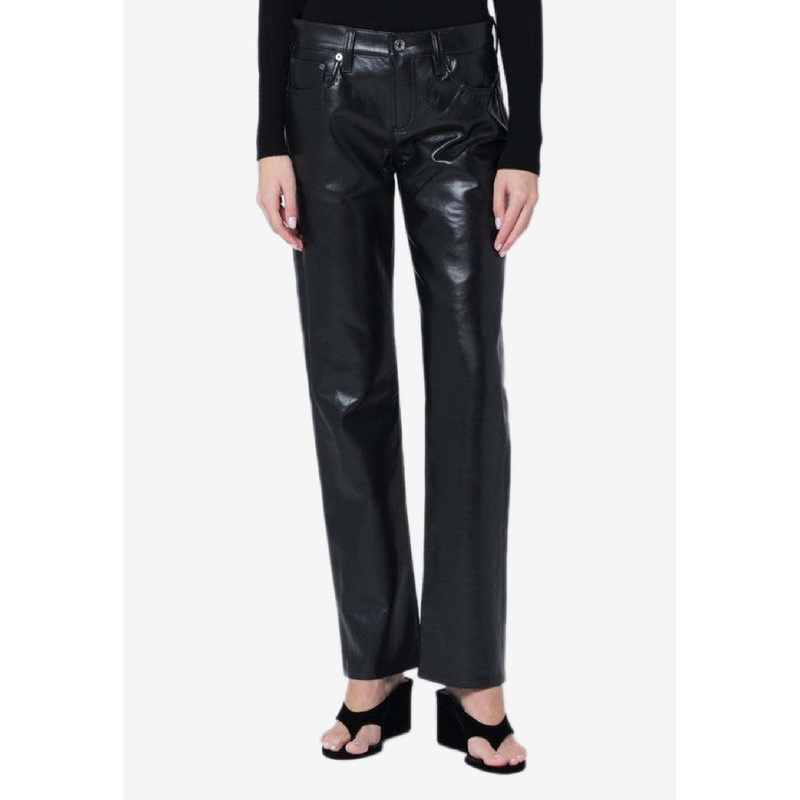 Faux Leather Slim Pants