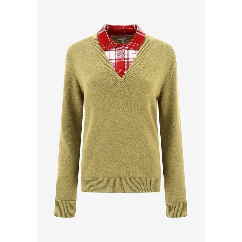 Layered Sweater in Wool and Alpaca