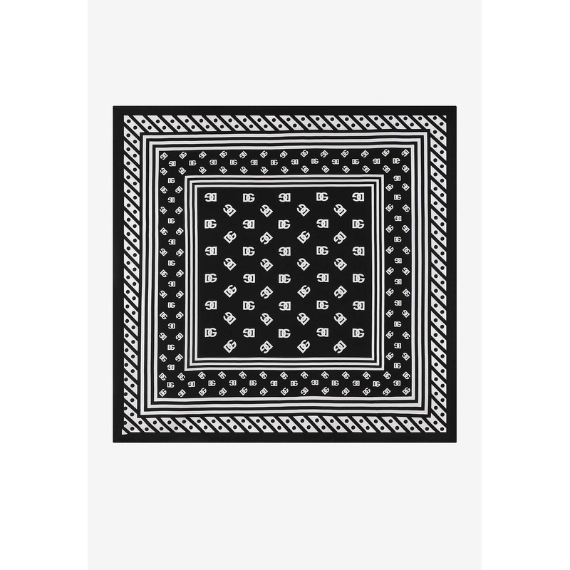 Logo Monogram Silk Scarf