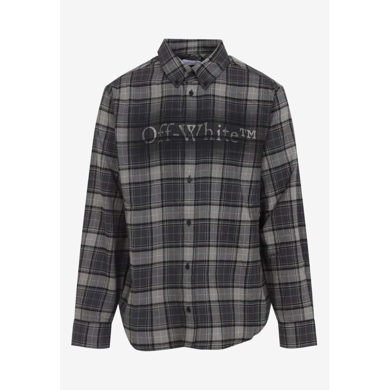Off Spray Book Check Flannel Shirt