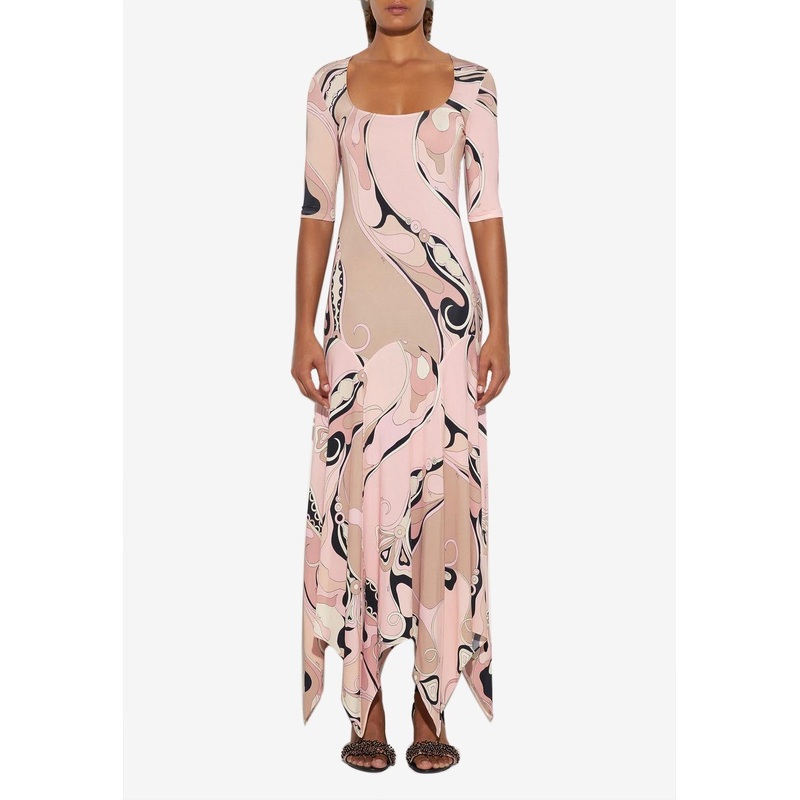 Orchidee Print Maxi Dress