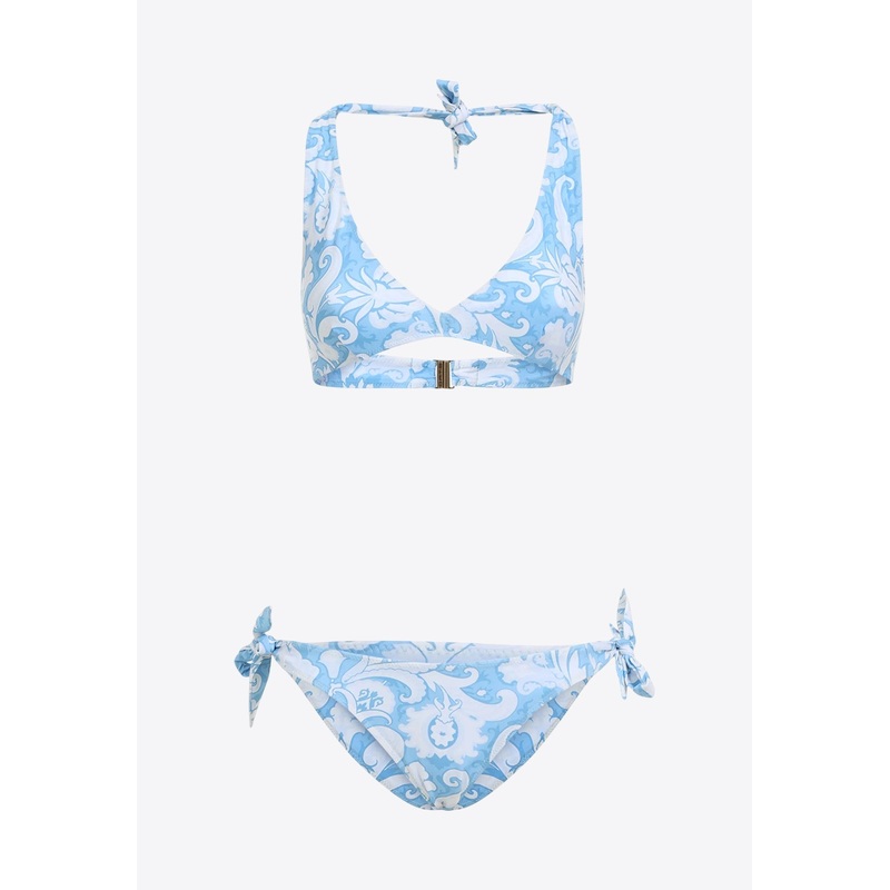 Paisley Print Halterneck Bikini