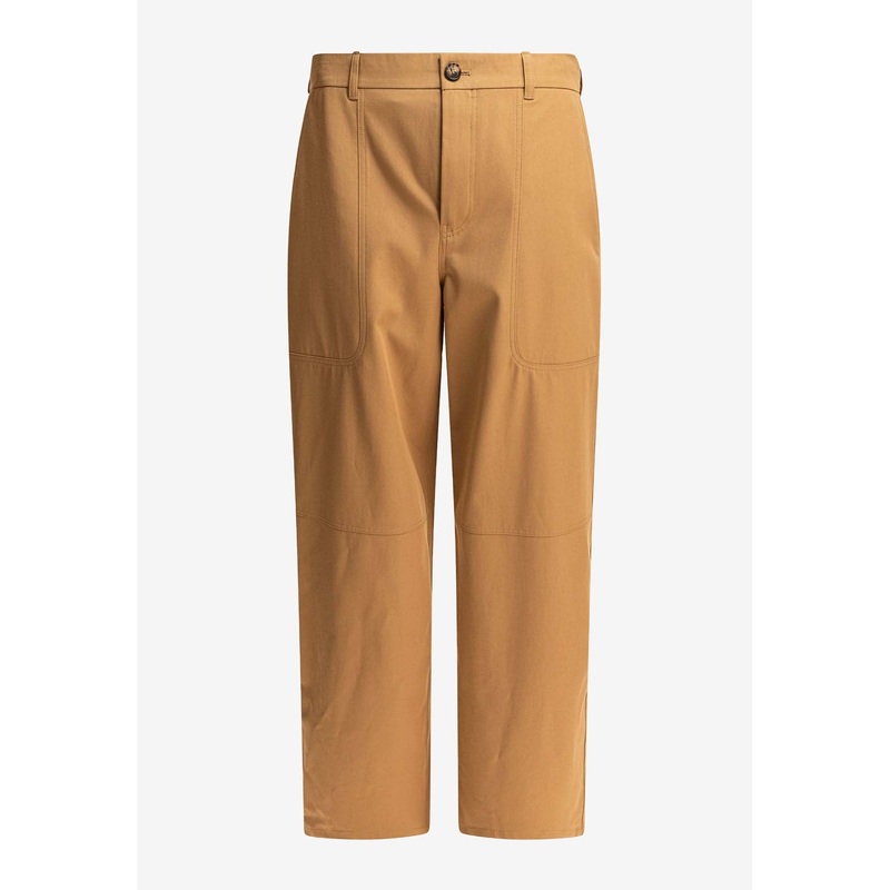 Silk-Blend Tailored Pants
