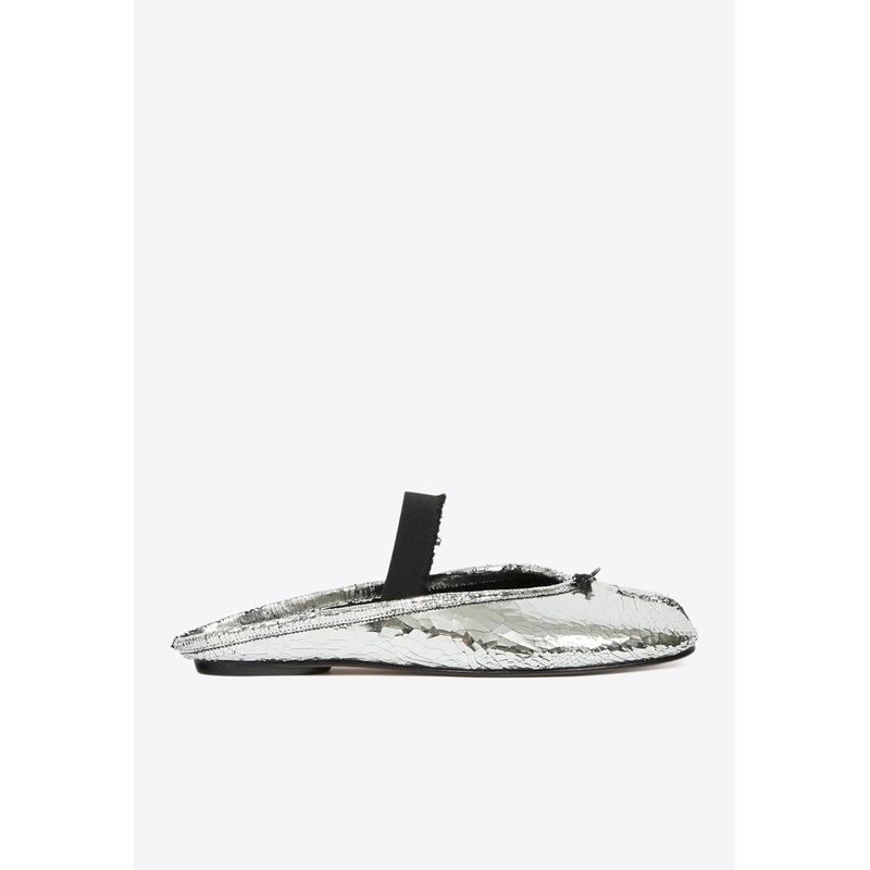Tabi Metallic Leather Flat Mules