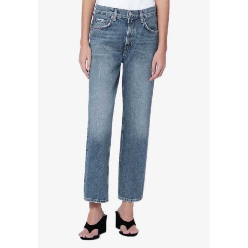Valen Straight-Leg Faded Jeans