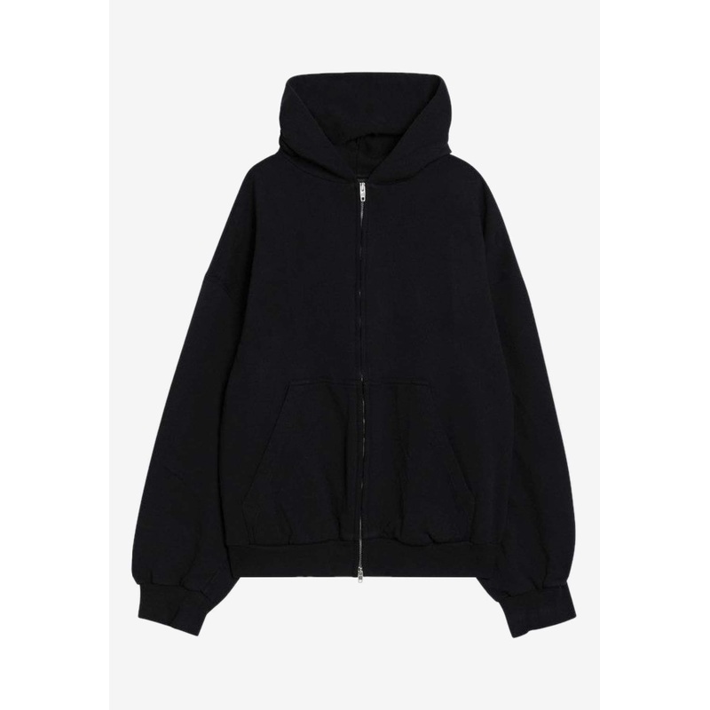 Washed Flipped Uni Zip-Up Sweatshirt