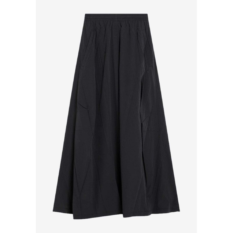 Washed Flowy Maxi Skirt