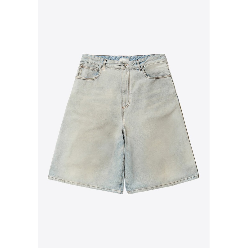 Bermuda Washed Denim Shorts