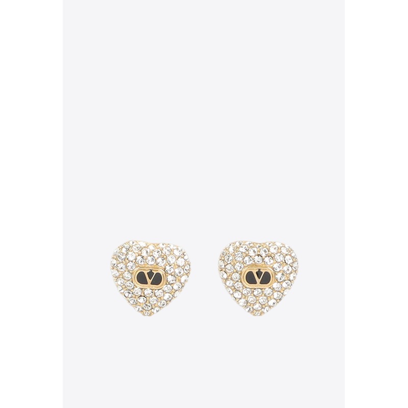 Coeur Royal Crystal-Embellished Heart-Shaped Earrings