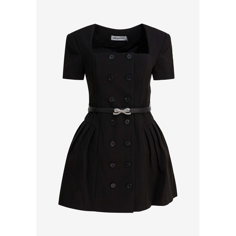 Crepe Tailored Mini Dress