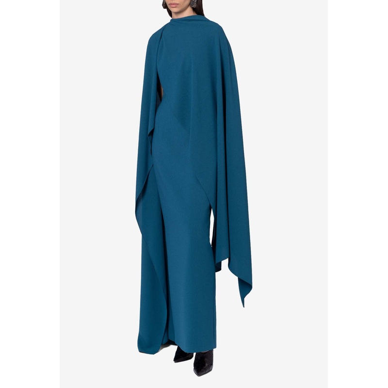 Deena Draped Gown with Cape