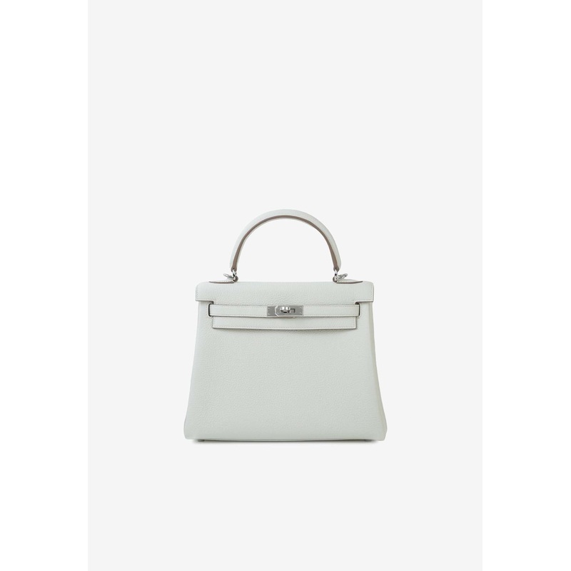 Kelly 25 in Mushroom Togo Leather with Palladium Hardware