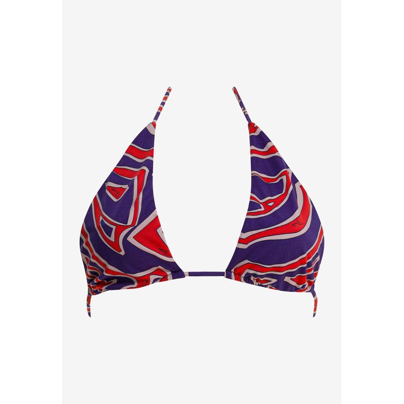 Labirinto Print Halterneck Bikini Top