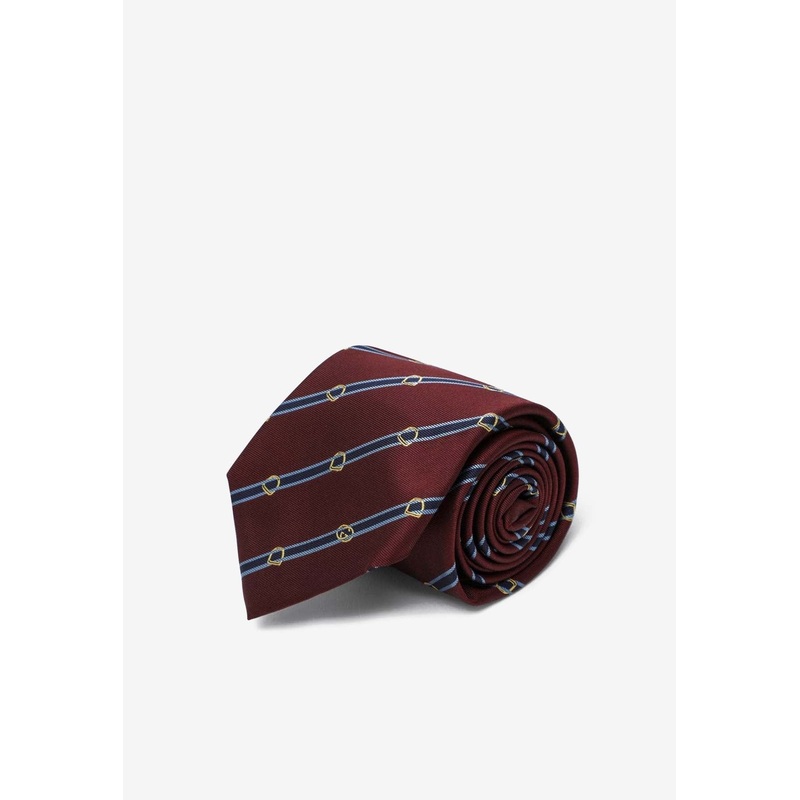 Logo Print Silk Tie
