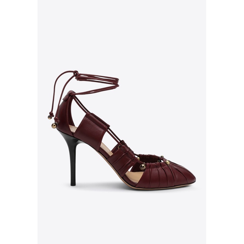 Luna 90 Cut-Out Leather Pumps