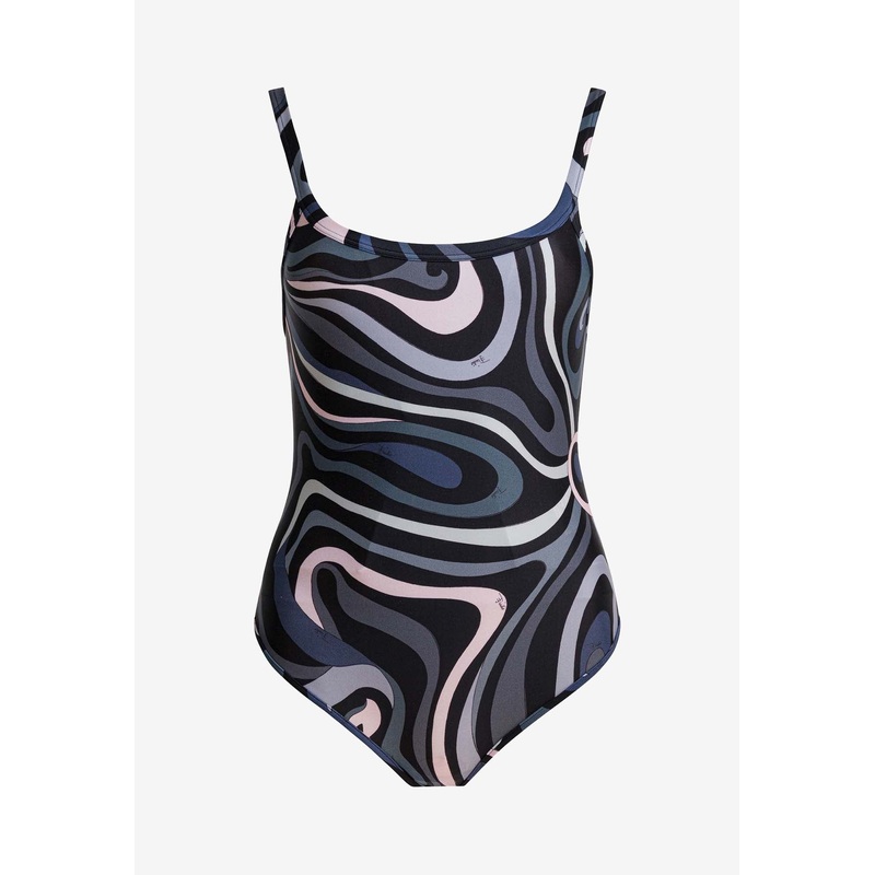 Marmo Print One-Piece Swimsuit