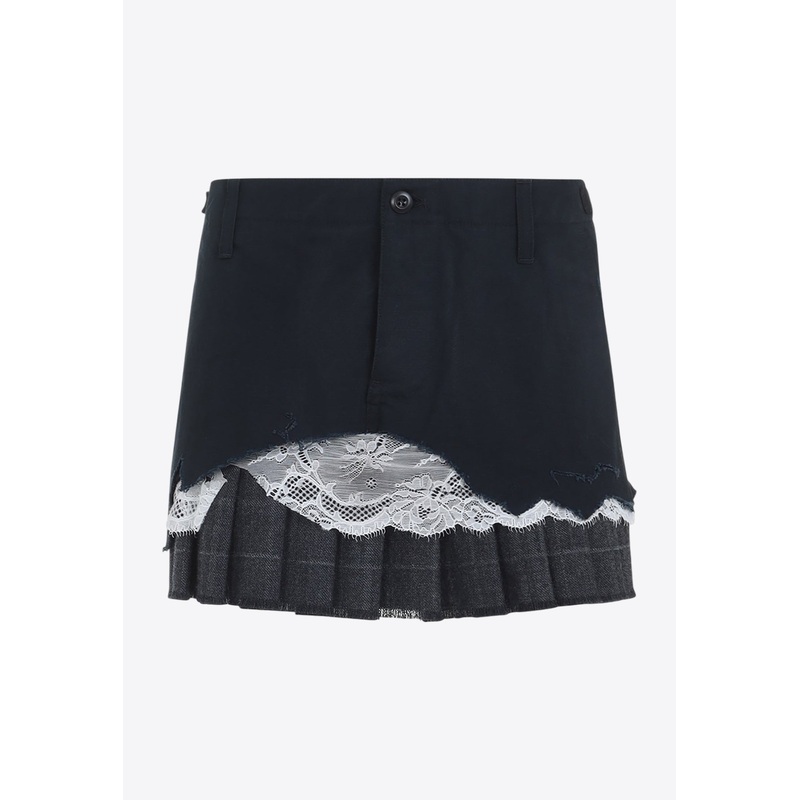 Patched Cargo Mini Skirt