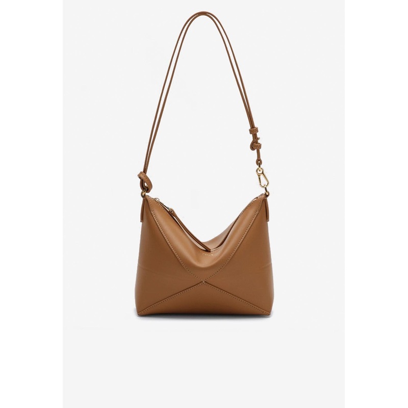 Puzzle Fold Nappa Leather Shoulder Bag
