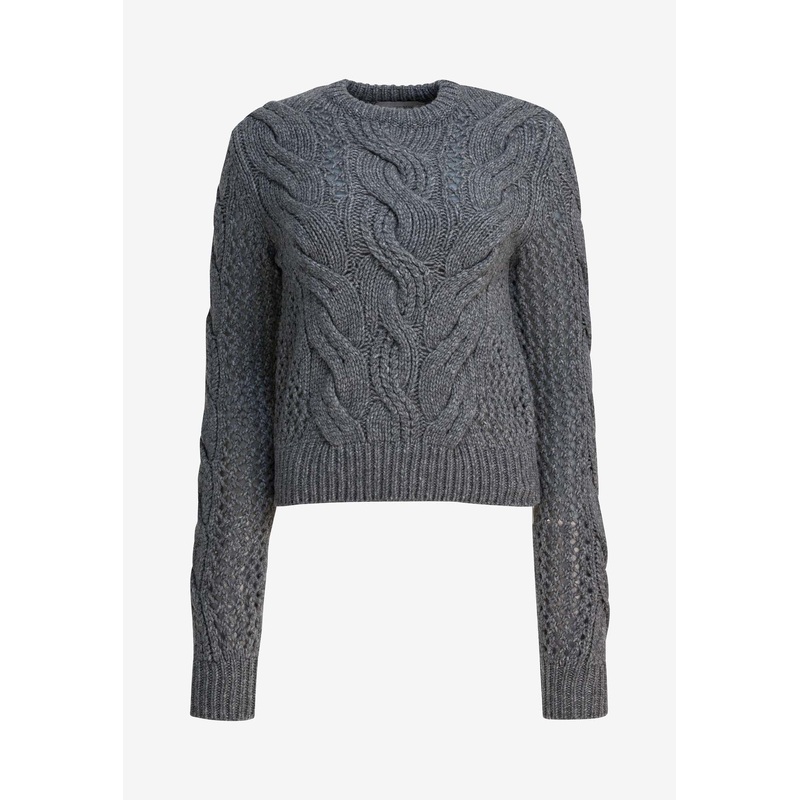 Radio Cable Knit Wool Sweater