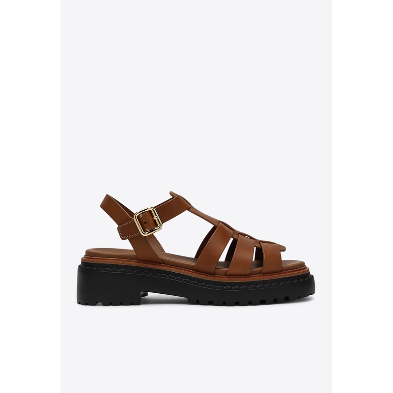 Rubber Cage Logo Sandals