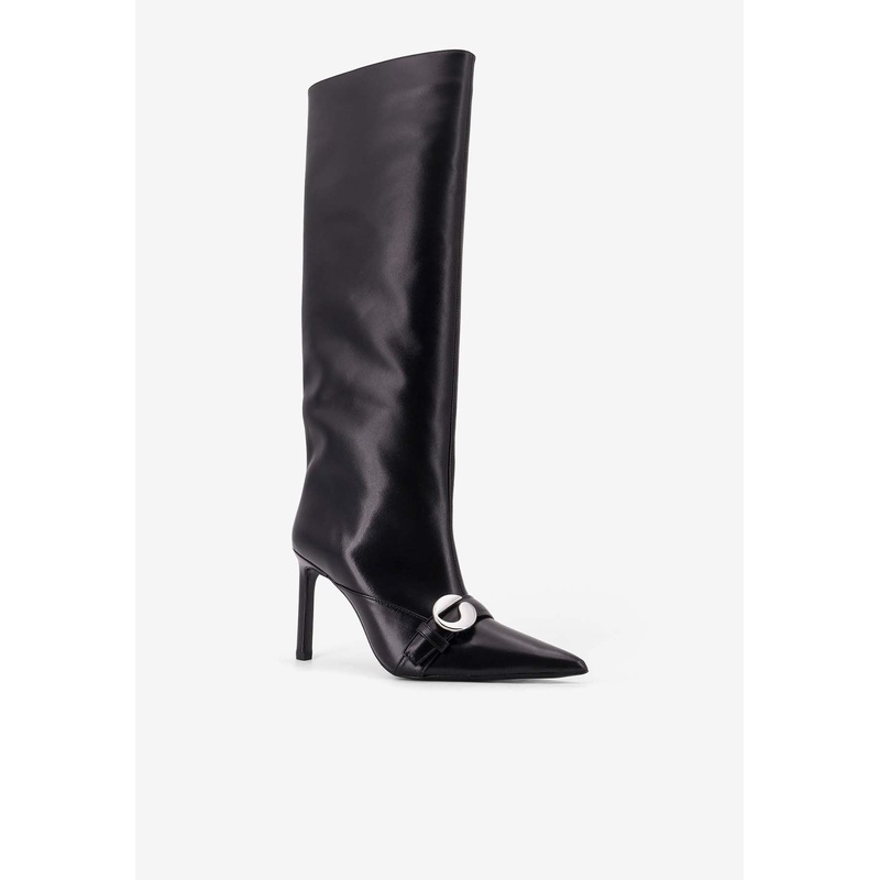 90 Belt Knee-High Leather Boots