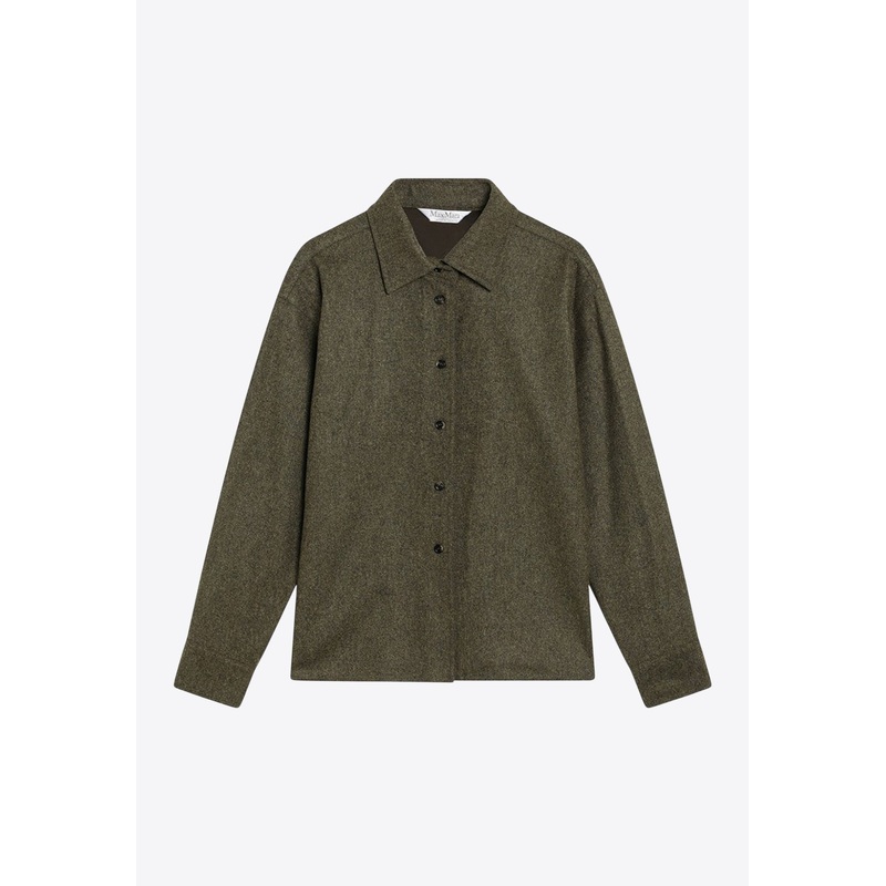 Benares Wool Felt Long-Sleeved Shirt