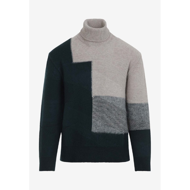 Intarsia Turtleneck Sweater