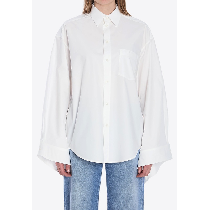 Knotted Cuffs Long-Sleeved Shirt