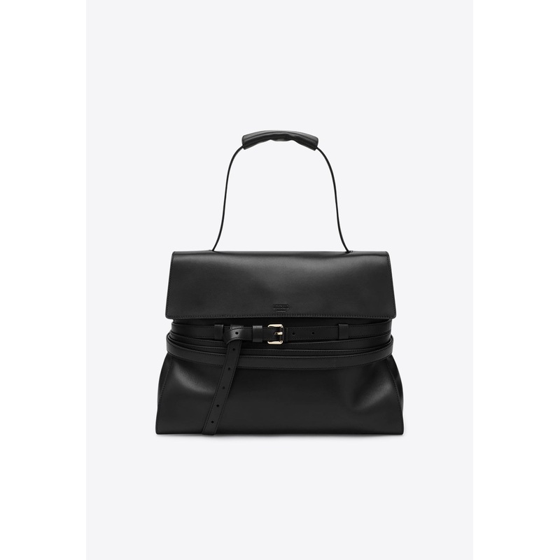 Large Tie Me Leather Shoulder Bag