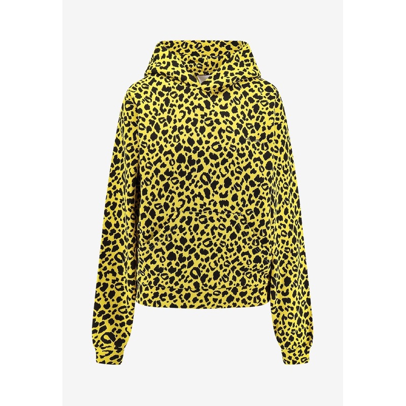 Leopard Print Hooded Sweatshirt