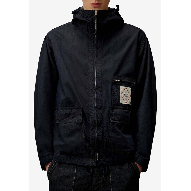 Logo Patch Zip-Up Google Jacket
