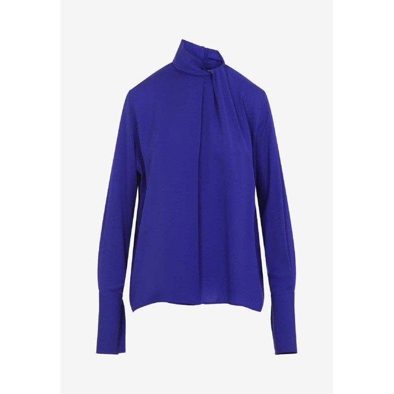 Long-Sleeved Silk Blouse