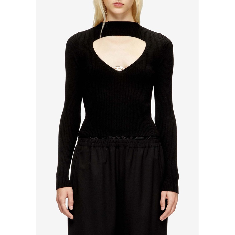 M-Olina Wool Sweater with Cut-Out