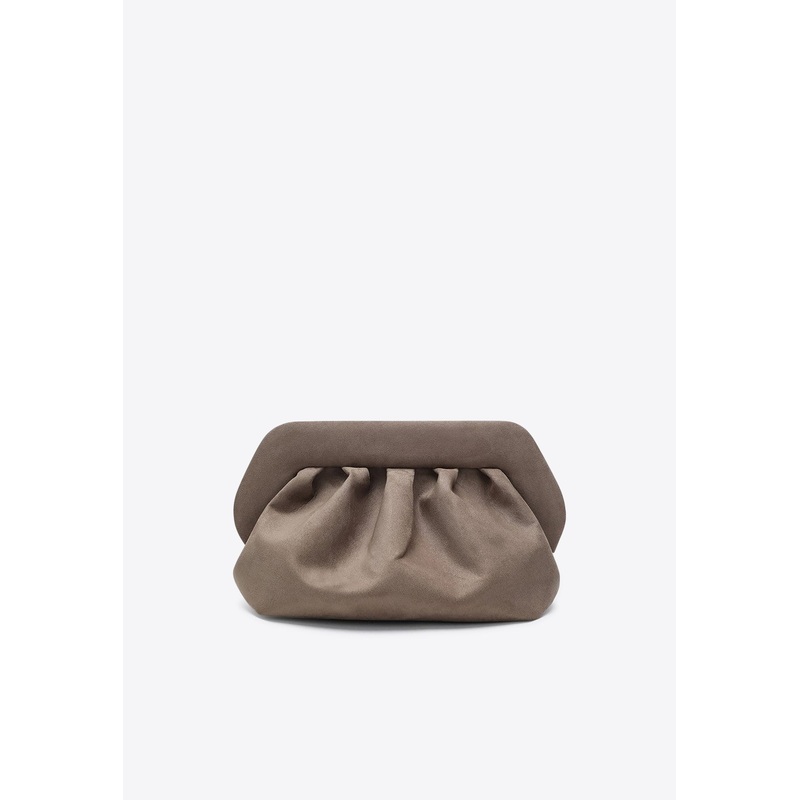 Medium Bios Faux Suede Clutch