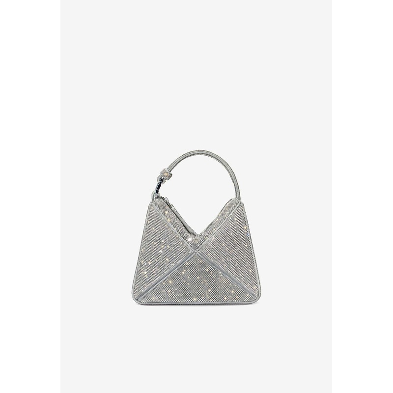 Micro Flex Embellished Top Handle Bag