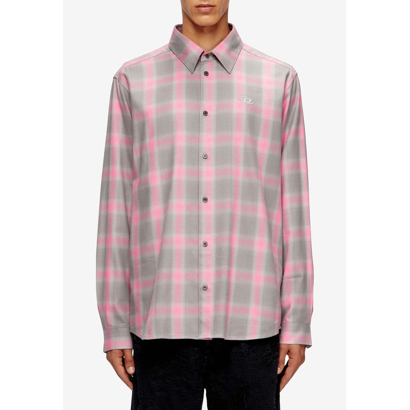 S-Simply Long-Sleeved Check Shirt