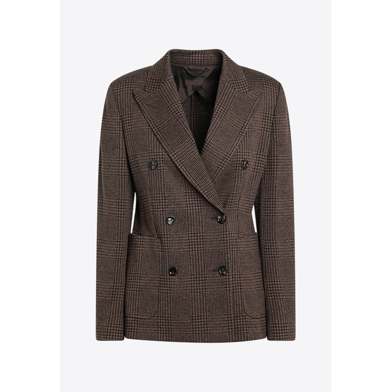 Zulma Prince of Wales Double-Breasted Blazer