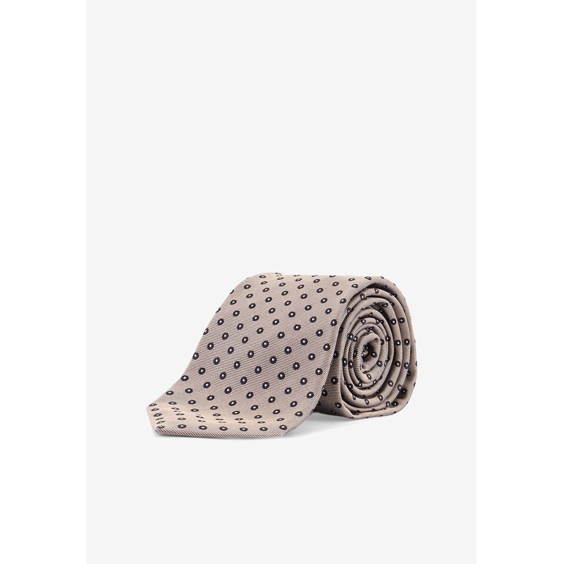All-Over Pattern Silk Tie