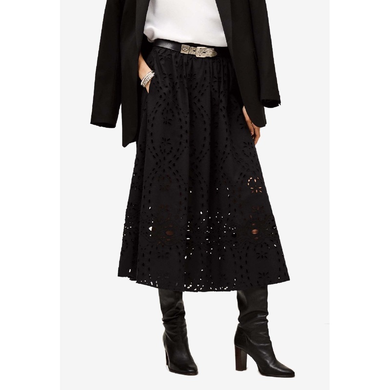 Bela Broderie Anglaise Midi Skirt