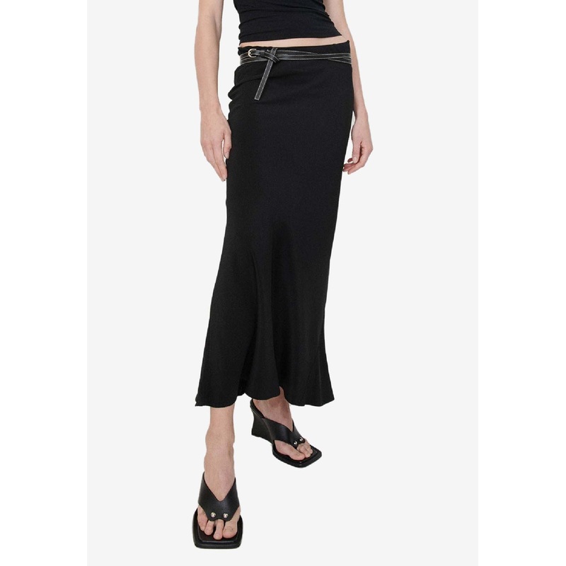 Bias Half Slip Midi Skirt