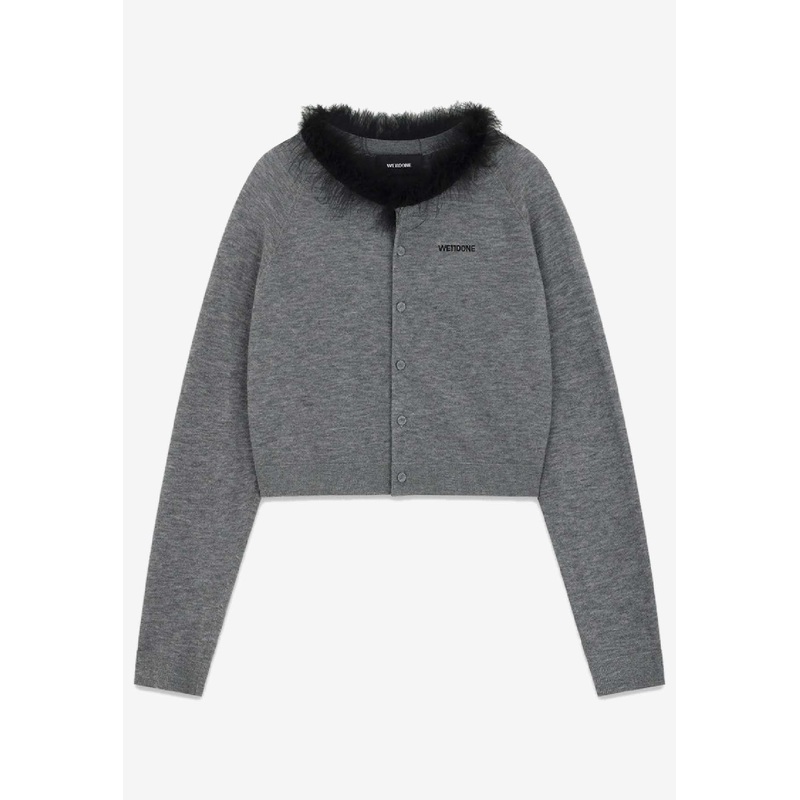 Feathered Wool Cardigan